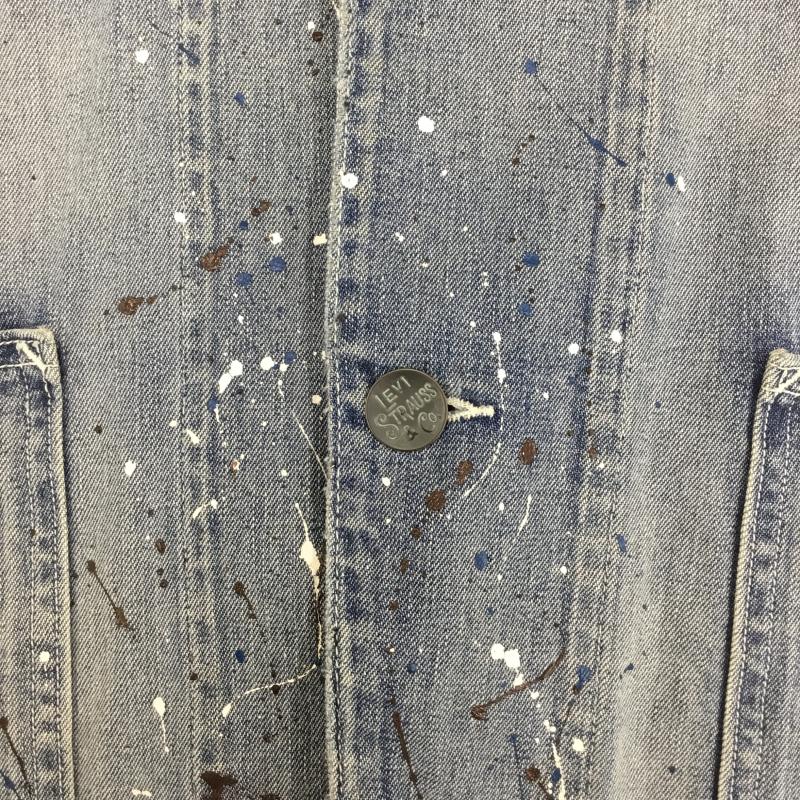 リーバイス Levi s ジャケット、上着 ジャケット、ブレザー used加工　ヴィンテージクロージング S ダメージ加工 青 / ブルー / X 茶 / ブラウン / X 白 / ホワイト /  メンズ USED 古着 中古 10122734