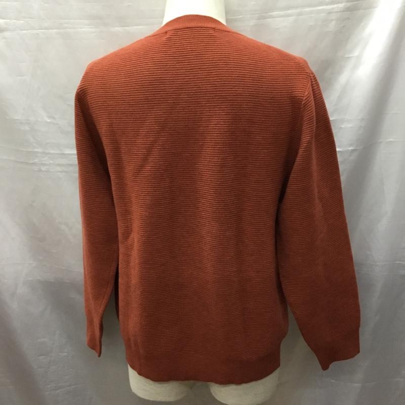 メンズ メルローズ MEN S MELROSE ニット、セーター 長袖 長袖ニットカットソー ニット セーター クルーネックニット 4 無地 橙 / オレンジ /  メンズ USED 古着 中古 10116867