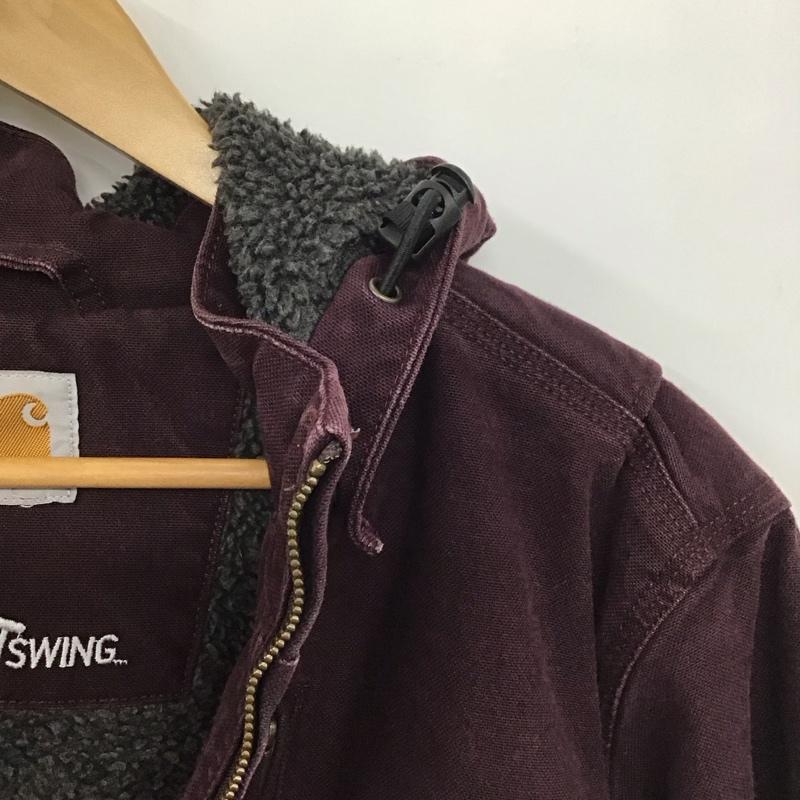 カーハート Carhartt ジャケット、上着 ジャケット、ブレザー ジップアップジャケット アウター 古着 M ロゴ、文字 紫 / パープル /  ボーイズ USED 古着 中古 10142646