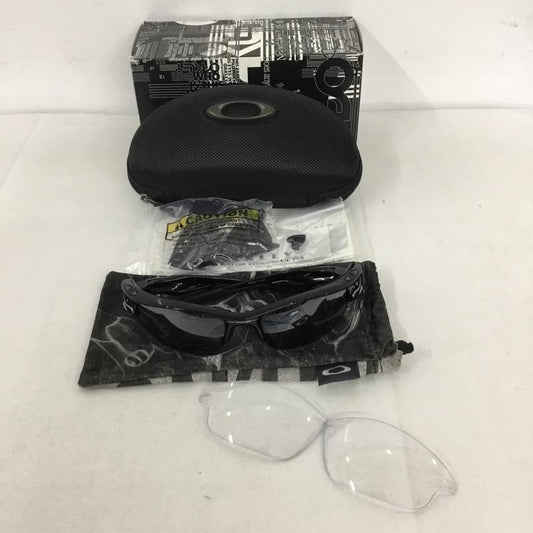 オークリー OAKLEY めがね・サングラス サングラス OO9162-01 FAST JACKET スポーツサングラス 箱有 ミラーレンズ ロゴ、文字 黒 / ブラック /  メンズ USED 古着 中古 10129371
