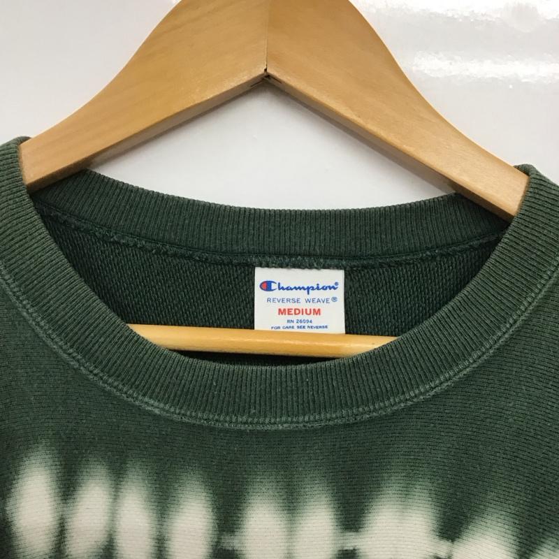 チャンピオン Campion トレーナー 長袖 c3-q012 トレーナー 長袖スウェット M 総柄 緑 / グリーン /  メンズ USED 古着 中古 10142948