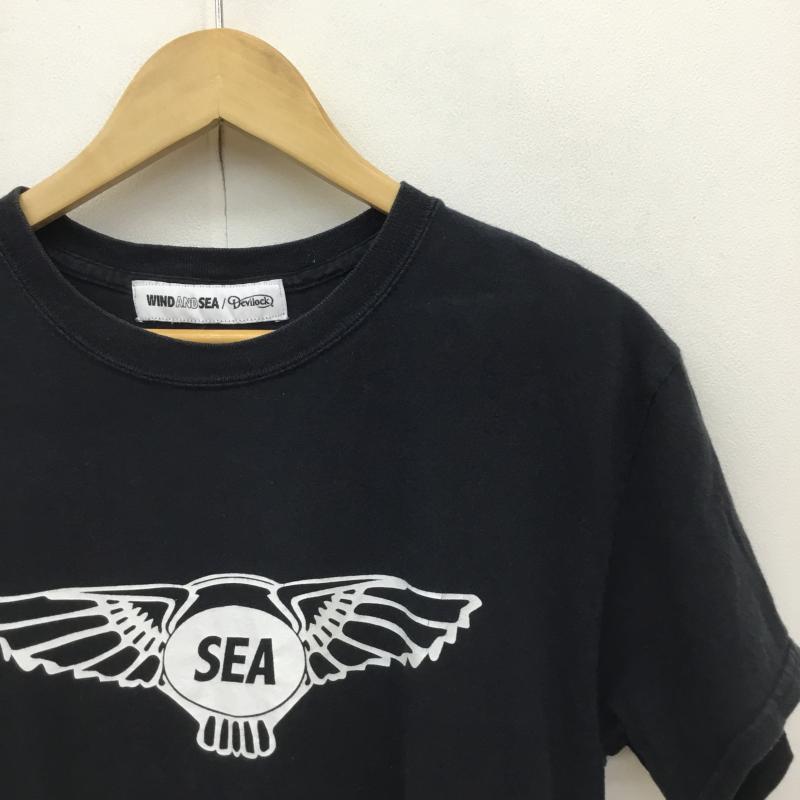 ウィンダンシー WIND AND SEA Tシャツ 半袖 WIND AND SEA ×Devilock　WDS-DVLK-03 M ロゴ、文字 黒 / ブラック / X 白 / ホワイト /  メンズ USED 古着 中古 10127966