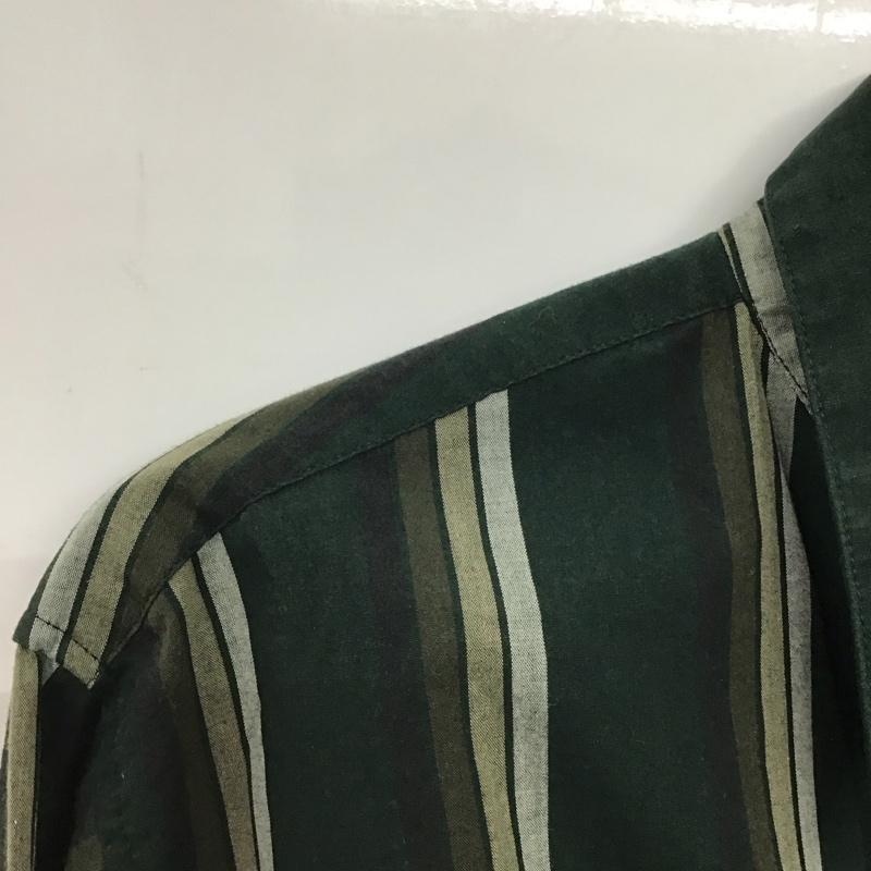 ピューリタン PURITAN シャツ、ブラウス 長袖 長袖シャツ ストライプシャツ カラーシャツ XL ストライプ カーキ / カーキ /  メンズ USED 古着 中古 10150274