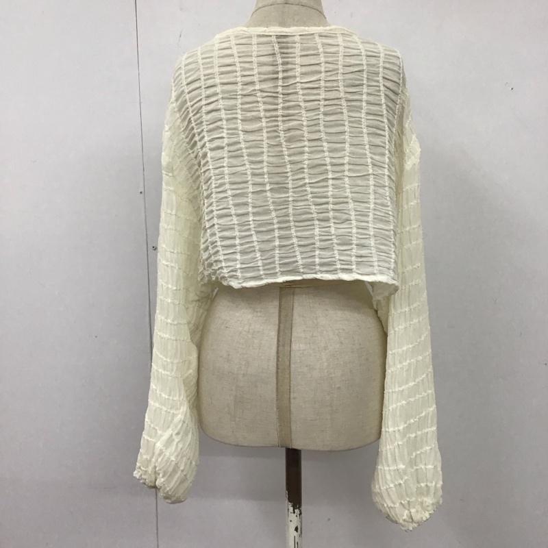 ヘザー Heather カーディガン 長袖 HE060516EM シアー ボレロ ショート丈 FREE 無地 アイボリー / アイボリー /  レディース USED 古着 中古 10121125
