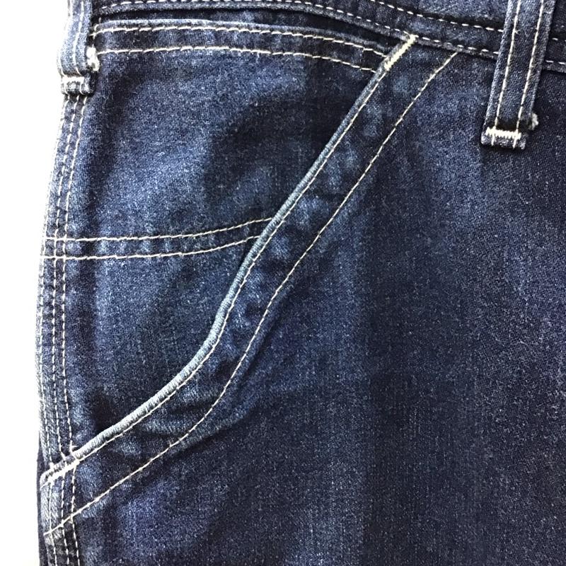 リー Lee パンツ デニム、ジーンズ デニムパンツ ストレートパンツ ワイドパンツ カジュアルパンツ 33インチ 無地 青 / ブルー /  メンズ USED 古着 中古 10116365