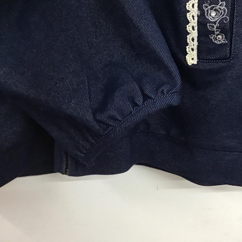 アクシーズファム axes femme パーカー 長袖 ジップパーカー M 無地 青 / ブルー /  レディース USED 古着 中古 10140650