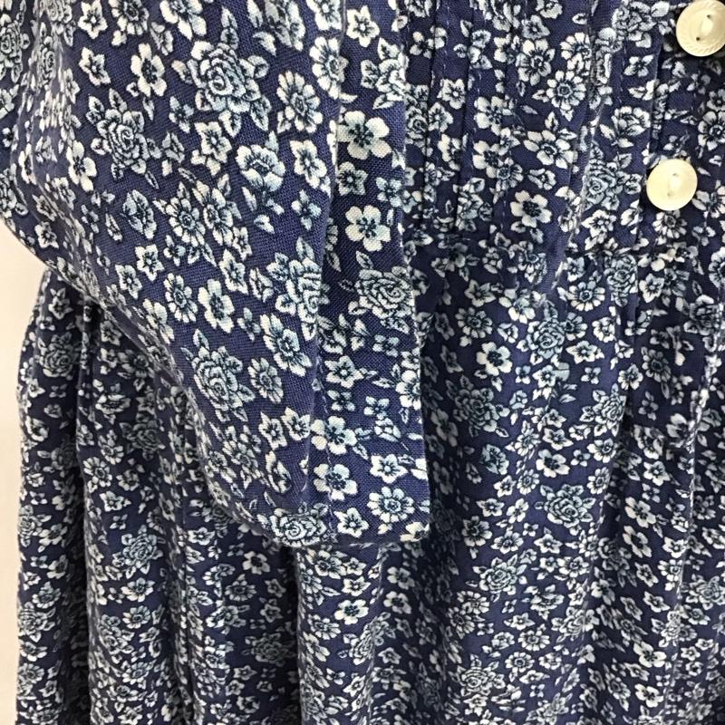 デニムアンドサプライラルフローレン DENIM & SUPPLYRALPHLAUREN ワンピース ひざ丈スカート 288653135001 Uネック 半袖 XS 花柄 青 / ブルー /  レディース USED 古着 中古 10118832