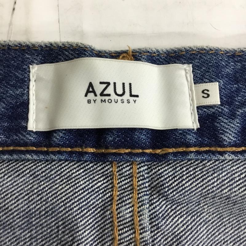アズールバイマウジー AZUL BY MOUSSY パンツ デニム、ジーンズ 250CAH11-308G パッチワークデニムストレート デニムパンツ スリムパンツ S 無地 インディゴ / インディゴ /  レディース USED 古着 中古 10110102