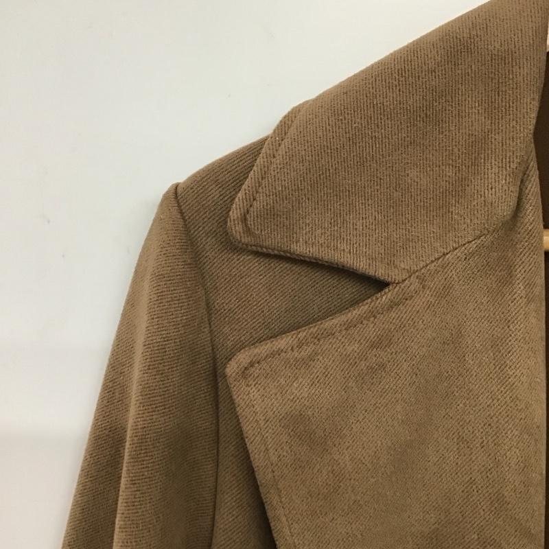 ザラ ZARA コート コート一般 5070 153 707 フェイクスエードツイルコート﻿ ロングジャケット L 無地 茶 / ブラウン /  レディース USED 古着 中古 10138657