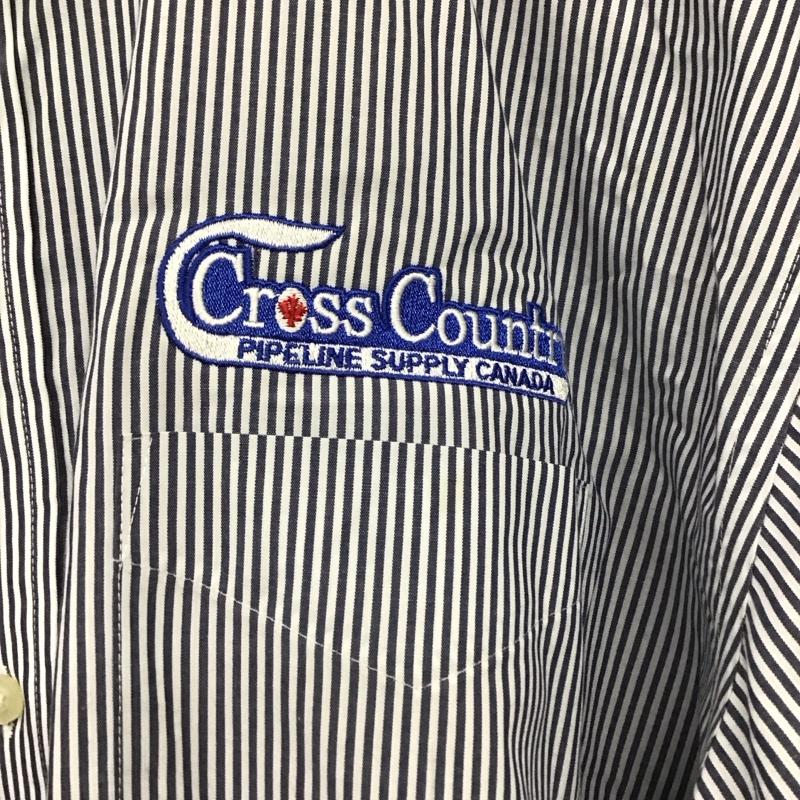 デボンジョーンズ Devon & Jones シャツ、ブラウス 長袖 長袖シャツ ストライプシャツ カラーシャツ ボタンダウンシャツ XXL ストライプ 白 / ホワイト / X 紺 / ネイビー /  メンズ USED 古着 中古 10137085