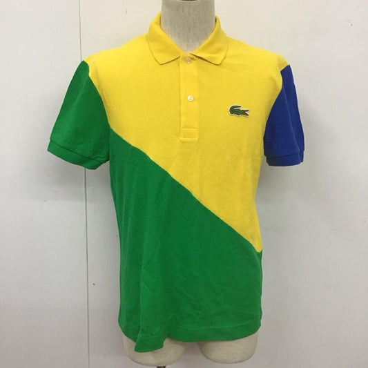 ラコステ LACOSTE ポロシャツ 半袖 3 無地 青 / ブルー / X 黄 / イエロー / X 緑 / グリーン /  メンズ USED 古着 中古 10111219