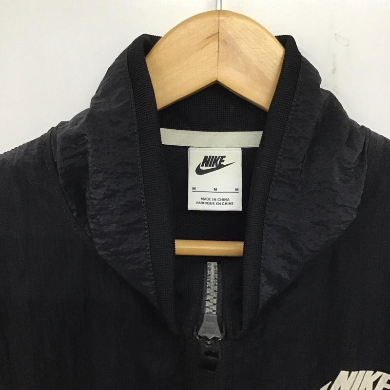 ナイキ NIKE ジャケット、上着 ジャンパー、ブルゾン dm5214-010 ナイロンジャケット ジップアッププルオーバージャケット スタンドネック M ロゴ、文字 黒 / ブラック /  メンズ USED 古着 中古 10139547