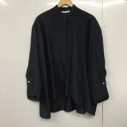 ザラ ZARA シャツ、ブラウス 長袖 無地 紺 / ネイビー /  レディース USED 古着 中古 10142768