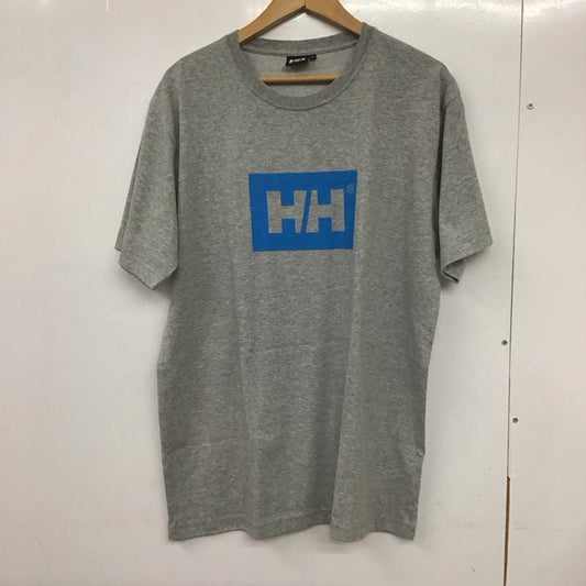 ヘリーハンセン HELLY HANSEN Tシャツ 半袖 hez62006 半袖カットソー プリントTシャツ クルーネックカットソー XL ロゴ、文字 灰 / グレー /  メンズ USED 古着 中古 10132386