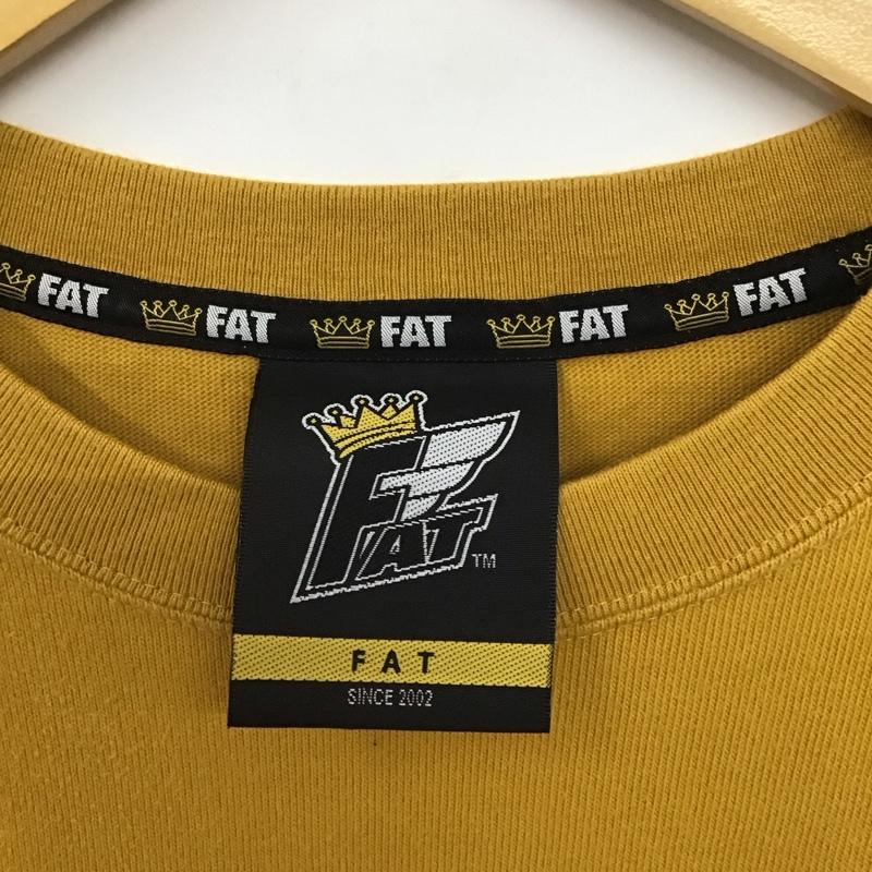 エフエイティー FAT Tシャツ 半袖 半袖カットソー プリントTシャツ クルーネックカットソー ロゴ、文字 マスタード / マスタード /  メンズ USED 古着 中古 10137300
