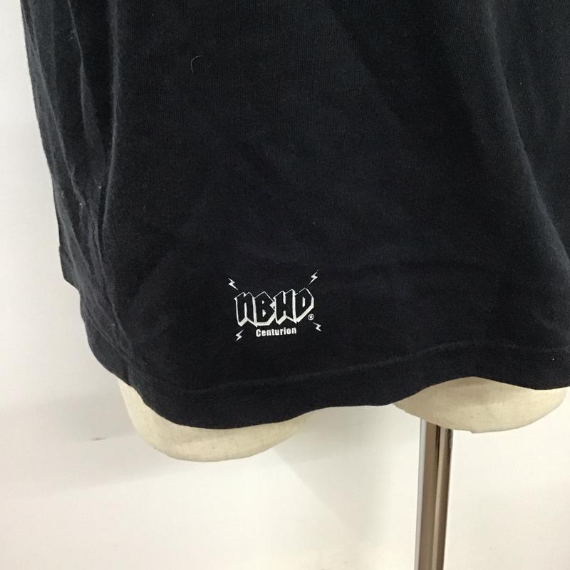 ネイバーフッド NEIGHBORHOOD Tシャツ 半袖 クルーネック プリント 2 ロゴ、文字 黒 / ブラック /  メンズ USED 古着 中古 10123010