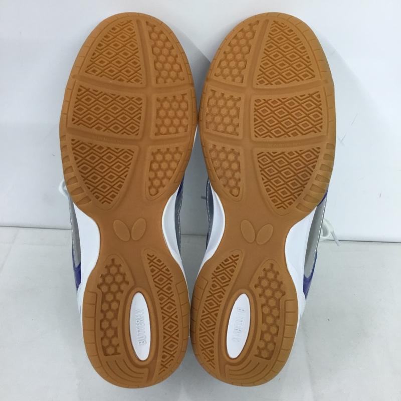 バタフライ BUTTERFLY スニーカー スニーカー 93600 レゾライン トライネックス 卓球シューズ 25.0cm 25.0cm ロゴ、文字 青 / ブルー / X 白 / ホワイト / X 黒 / ブラック /  レディース USED 古着 中古 10142516