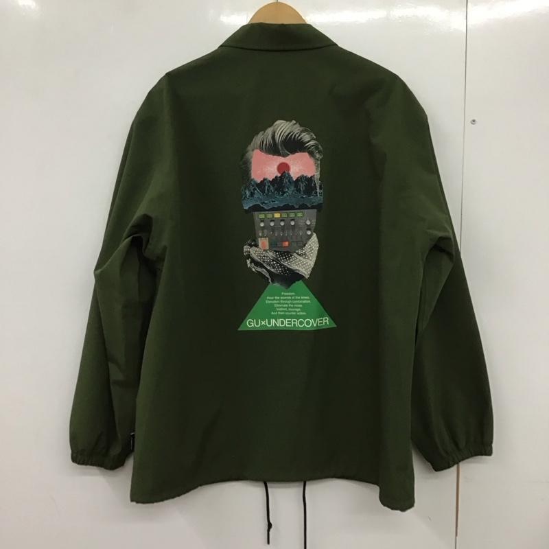 ジーユー GU ジャケット、上着 ジャンパー、ブルゾン 311-334118 ジャケット 前ボタン カラージャケット アウター L プリント カーキ / カーキ /  メンズ USED 古着 中古 10132925