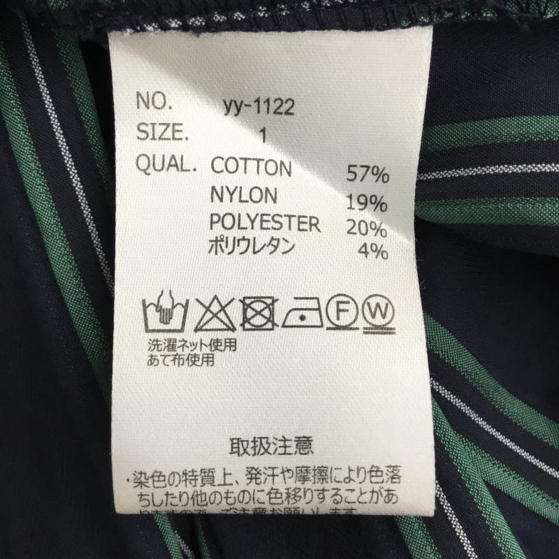 ソマリ somari シャツ、ブラウス 長袖 1 ストライプ 紺 / ネイビー / X 緑 / グリーン /  レディース USED 古着 中古 10141834