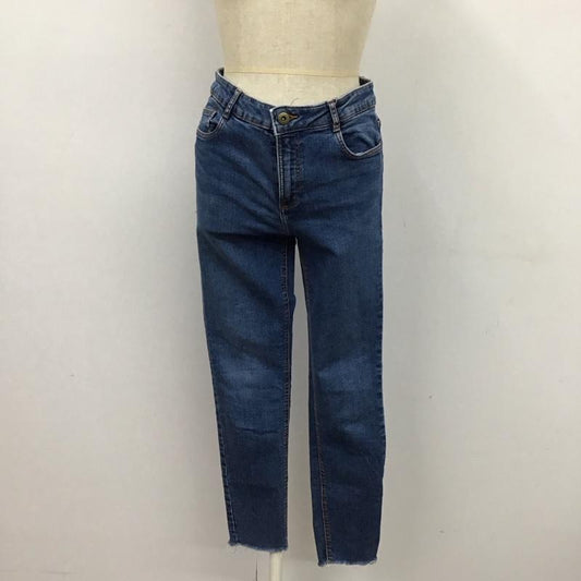 ザラ ZARA パンツ デニム、ジーンズ デニムパンツ スリムパンツ ストレッチパンツ ジーンズ 36 無地 インディゴ / インディゴ /  レディース USED 古着 中古 10122408