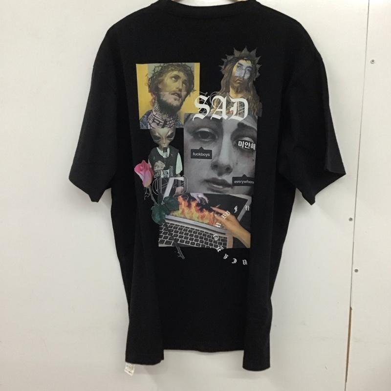 レジェンダ LEGENDA Tシャツ 半袖 半袖カットソー プリントTシャツ クルーネックカットソー FREE ロゴ、文字 黒 / ブラック /  メンズ USED 古着 中古 10133227