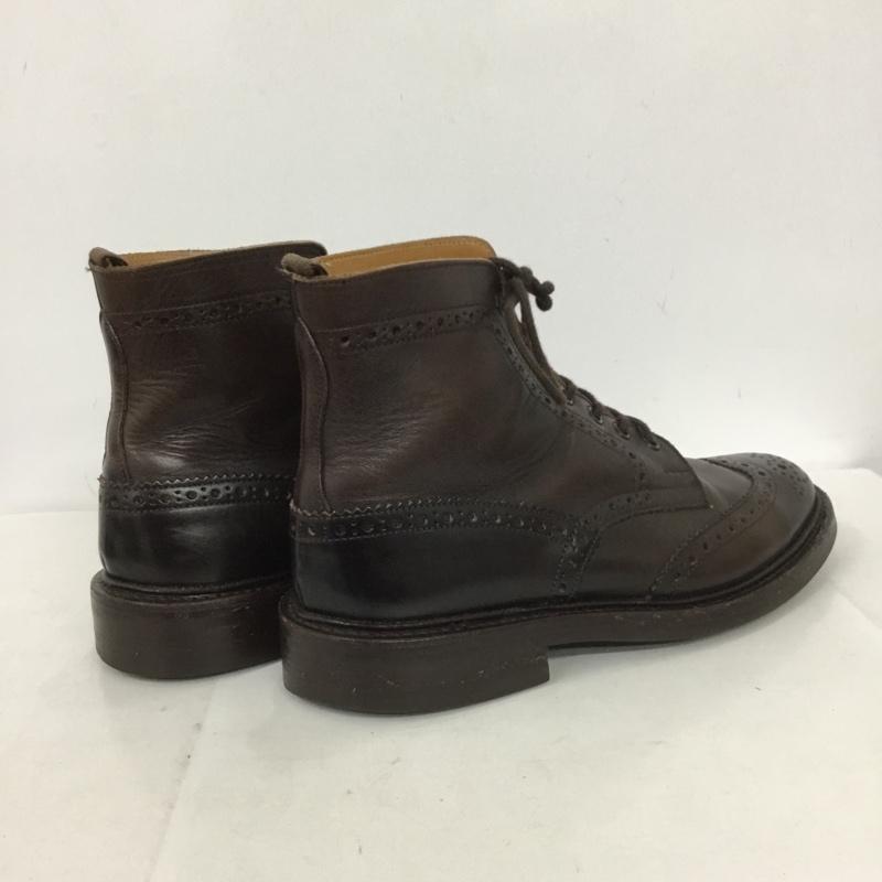 トリッカーズ Tricker s ブーツ ショートブーツ M2508 MALTON ウィングチップブーツ カントリーブーツ UK8 箱有  ダークブラウン / ダークブラウン /  レディース USED 古着 中古 10133910