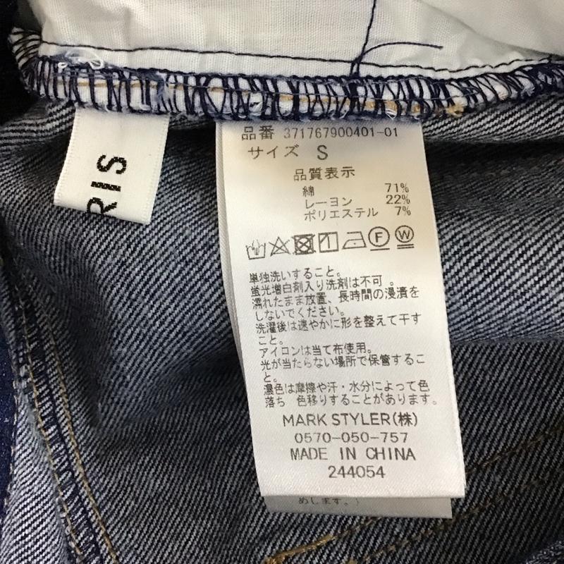 エヴリス EVRIS パンツ ワークパンツ、ペインターパンツ 371767900401-01 ダメージデニムワイドパンツ S 無地 インディゴ / インディゴ /  レディース USED 古着 中古 10116411
