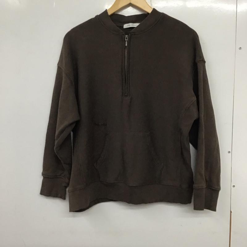 アメリカンホリック AMERICAN HOLIC トレーナー 長袖 HA34L1C05J0 ハーフZIP裏毛プルオーバー L 無地 茶 / ブラウン /  レディース USED 古着 中古 10134666