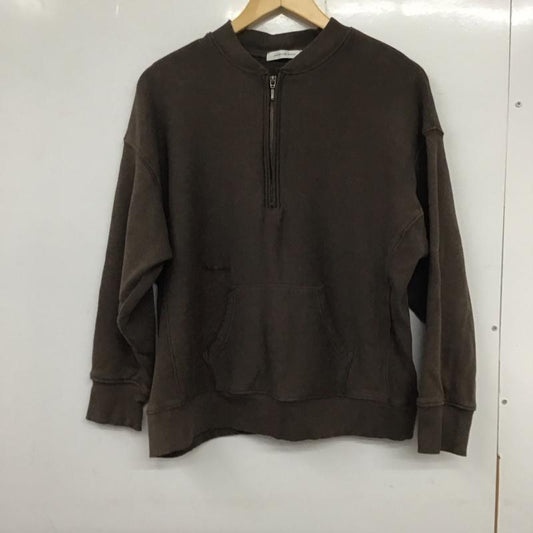 アメリカンホリック AMERICAN HOLIC トレーナー 長袖 HA34L1C05J0 ハーフZIP裏毛プルオーバー L 無地 茶 / ブラウン /  レディース USED 古着 中古 10134666