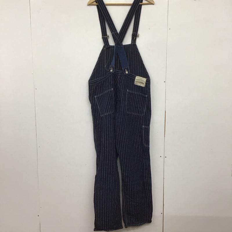 ウエアハウス WAREHOUSE サロペット・オーバーオール サロペット、オーバーオール オーバーオール つなぎ オールインワン L ストライプ インディゴ / インディゴ /  メンズ USED 古着 中古 10149069