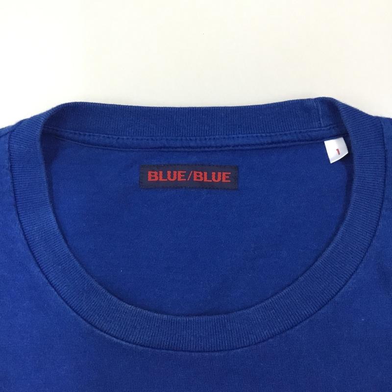 ブルーブルー BLUE BLUE Tシャツ 半袖 クルーネック コットン S ロゴ、文字 青 / ブルー /  メンズ USED 古着 中古 10112379