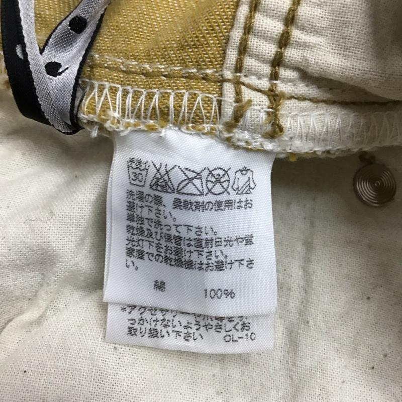 メルシーボークー mercibeaucoup, パンツ デニム、ジーンズ サルエルパンツ ワイドパンツ カジュアルパンツ 0 無地 黄 / イエロー /  レディース USED 古着 中古 10116876