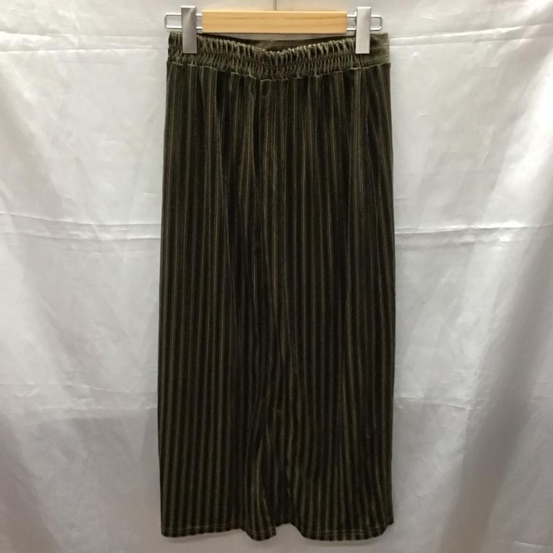 アーバンリサーチ URBAN RESEARCH スカート ロングスカート WH86-25N018 ベロア調 バックスリット FREE 無地 カーキ / カーキ /  レディース USED 古着 中古 10112466