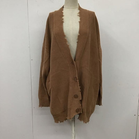 ジーナシス JEANASIS カーディガン 長袖 js062971ad FREE 無地 茶 / ブラウン /  レディース USED 古着 中古 10121188
