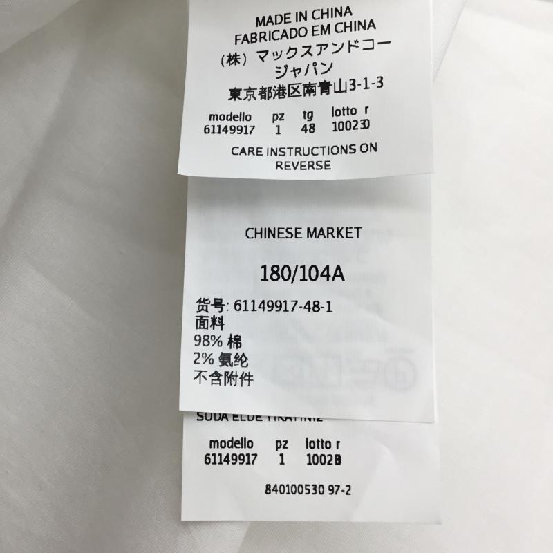 マックスアンドコー MAX&CO カットソー 半袖 48 無地 白 / ホワイト /  レディース USED 古着 中古 10134396