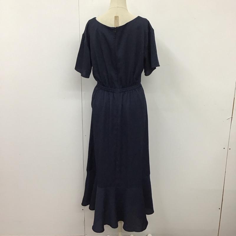 アパートバイローリーズ apart by lowrys ワンピース ロングスカート AP271012TK Vネック 半袖 FREE 無地 紺 / ネイビー /  レディース USED 古着 中古 10115502
