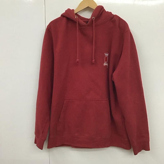 ステューシー STUSSY パーカー 長袖 L ロゴ、文字 えんじ / ワインレッド /  メンズ USED 古着 中古 10131057