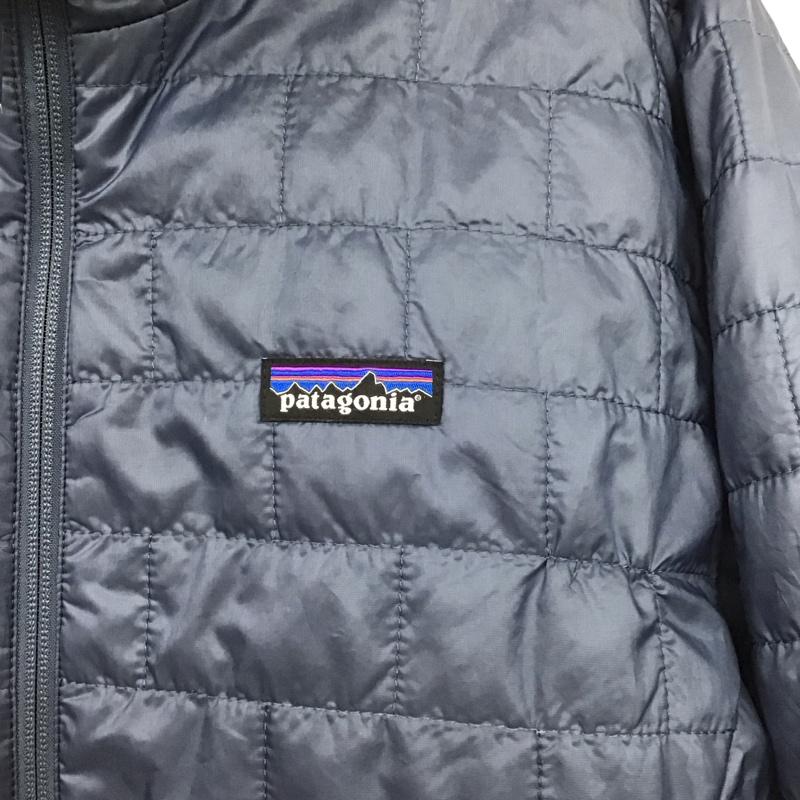 パタゴニア patagonia ジャケット、上着 ジャケット、ブレザー ジップアップジャケット キルティングジャケット アウター M ロゴ、文字 紺 / ネイビー /  メンズ USED 古着 中古 10147375