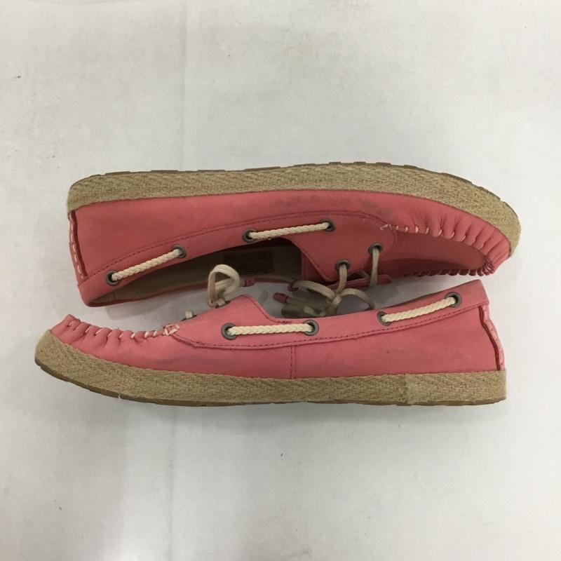 アグ UGG カジュアルシューズ カジュアルシューズ 1004110A デッキシューズ 25cm 25.0cm ロゴ、文字 桃 / ピンク /  レディース USED 古着 中古 10148401