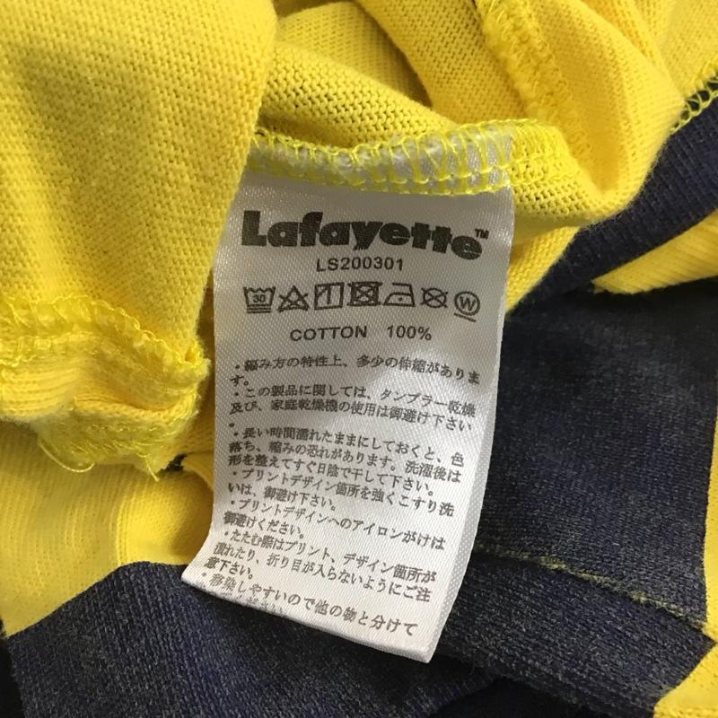 ラファイエット Lafayette カットソー 長袖 ls200301 ラガーシャツ 長袖カットソー カラーシャツ M ボーダー柄 白 / ホワイト / X 黄 / イエロー / X 紺 / ネイビー /  メンズ USED 古着 中古 10109573
