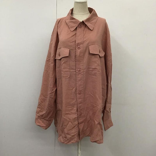 ジーナシス JEANASIS シャツ、ブラウス 長袖 JS063206MC コットン リネン CPOシャツ FREE 無地 桃 / ピンク /  レディース USED 古着 中古 10112035