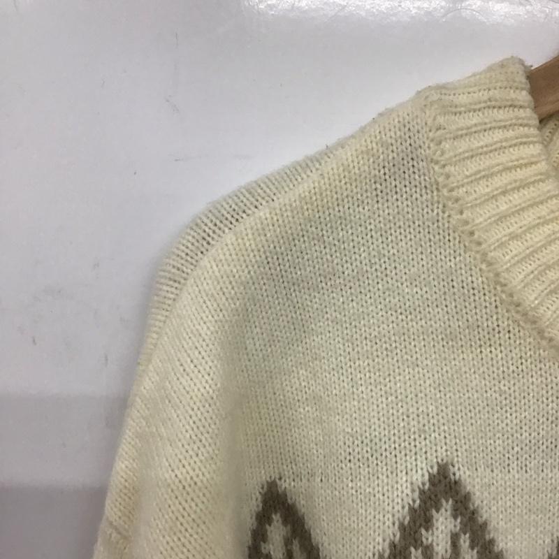 サニーレーベル Sonny Label ニット、セーター 長袖 LA77-22F504 ノルディック FREE  アイボリー / アイボリー / X 茶 / ブラウン /  レディース USED 古着 中古 10146403