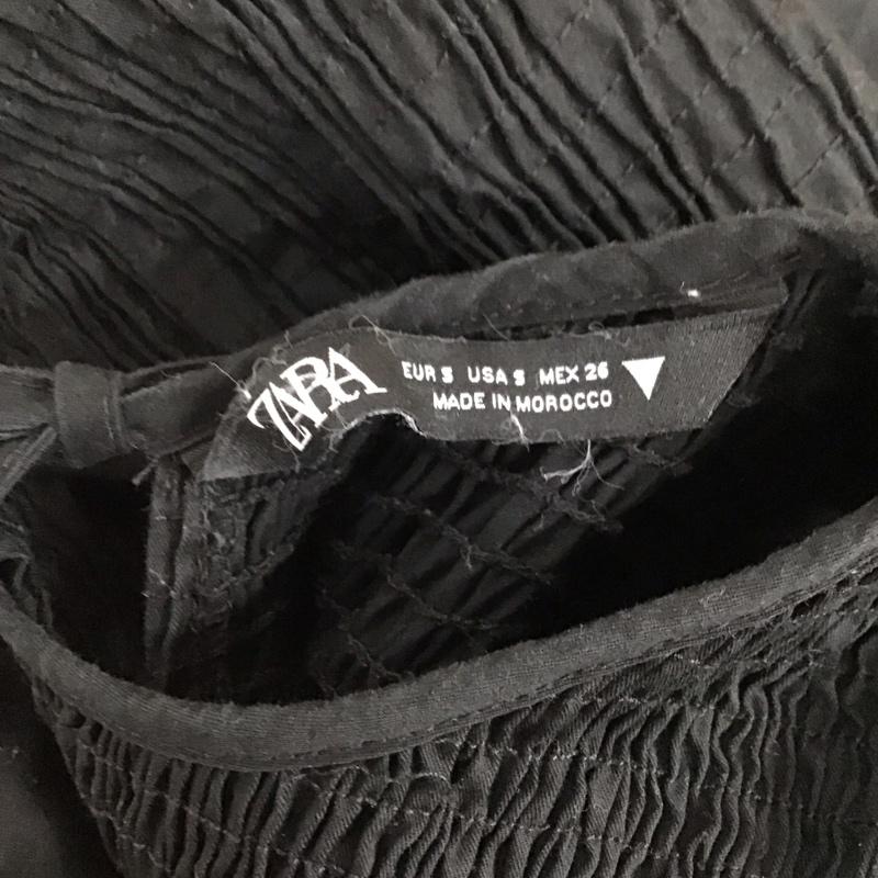 ザラ ZARA ワンピース ロングスカート S 無地 黒 / ブラック /  レディース USED 古着 中古 10121417