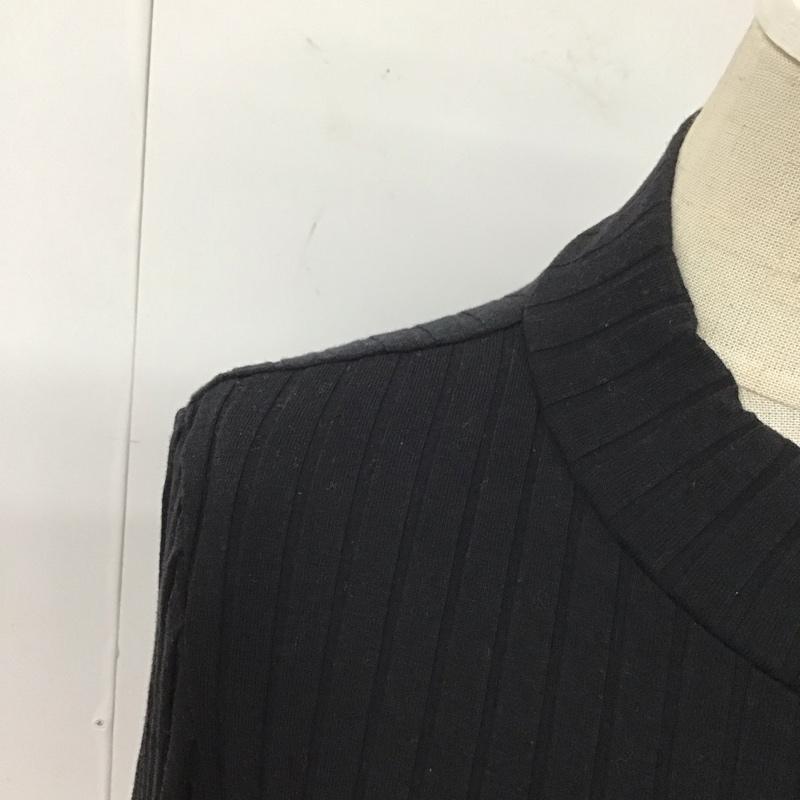 ザラ ZARA ワンピース ロングスカート 3253 816 800 背中開き リブ 長袖 S 無地 黒 / ブラック /  レディース USED 古着 中古 10113501