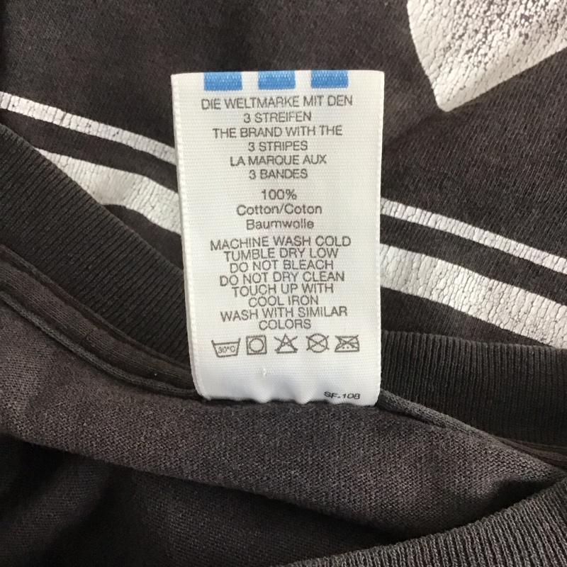 アディダス adidas Tシャツ 半袖 半袖カットソー プリントTシャツ クルーネックカットソー 古着 ヴィンテージ 80s 万国タグ L プリント 黒 / ブラック /  メンズ USED 古着 中古 10107007