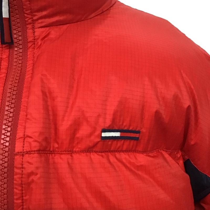 トミー ジーンズ TOMMY JEANS ジャケット、上着 ダウンジャケット ジップアップジャケット ジャンパー ジャケット ダウンジャケット アウター L ロゴ、文字 赤 / レッド /  メンズ USED 古着 中古 10122060