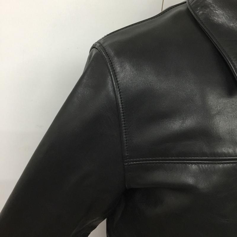 ワイツーレザー Y 2LEATHER ジャケット、上着 ジャケット、ブレザー シングルレザージャケット カジュアルジャケット アウター 38 無地 黒 / ブラック /  メンズ USED 古着 中古 10109513