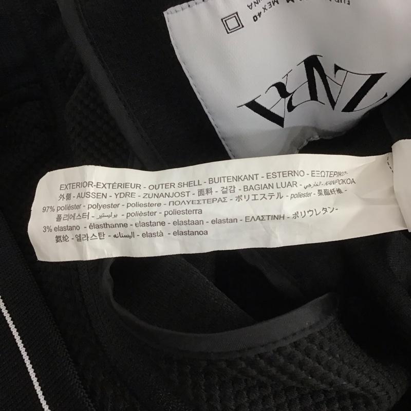 ザラ ZARA ジャケット、上着 ジャンパー、ブルゾン ジップアップジャケット ノーカラージャケット アウター M 無地 黒 / ブラック /  メンズ USED 古着 中古 10147859