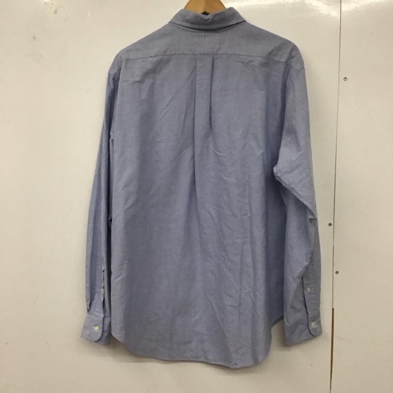 ラルフローレン RALPHLAUREN シャツ、ブラウス 長袖 長袖シャツ 無地シャツ カラーシャツ ボタンダウンシャツ ロゴ、文字 水色 / ライトブルー /  メンズ USED 古着 中古 10129477