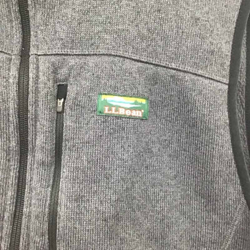 エルエルビーン L.L.Bean ベスト ベスト ジップアップベスト ノースリーブカットソー スタンドネック L ロゴ、文字 灰 / グレー /  メンズ USED 古着 中古 10136580